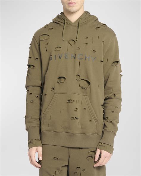 black broken givenchy hoodie|givenchy destroyed hoodie.